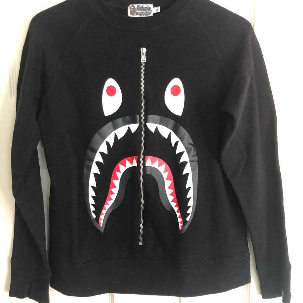 BAPE A Bathing Ape Shark Crewneck